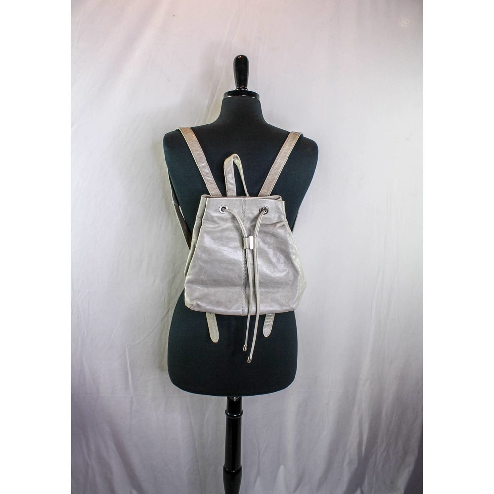 HOBO International Gray Leather Backpack